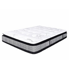 Organic 14in plush knife edge pillow-top double sided pocketed coil mattress