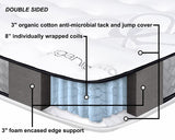 Organic 11.5in medium firm quilted-top double sided pocketed coil mattress